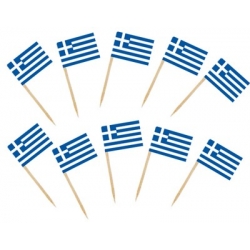 Grecja flaga Wykałaczki z flagą pikery